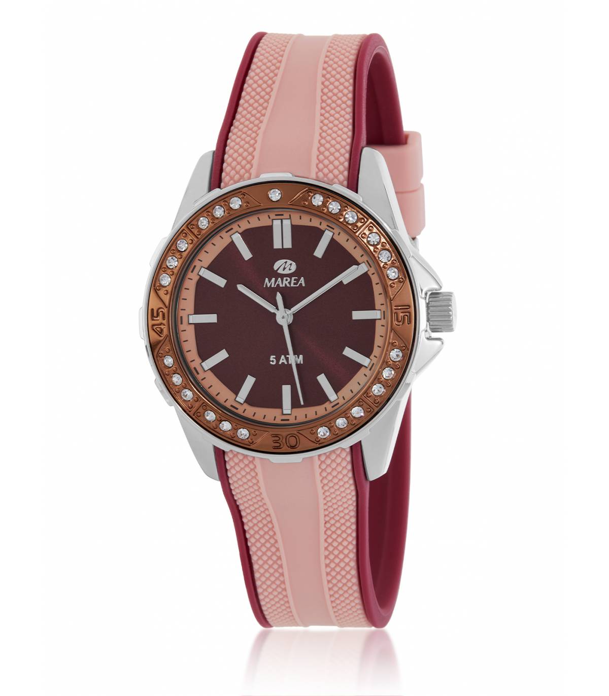 reloj-mujer-marea-burdeos-y-rosa